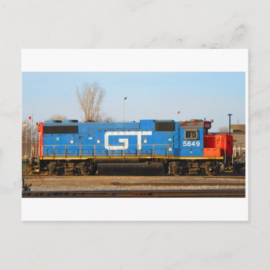 GTW 5849 locomotief CN Stuart Yard Hamilton Briefkaart (Voorkant)