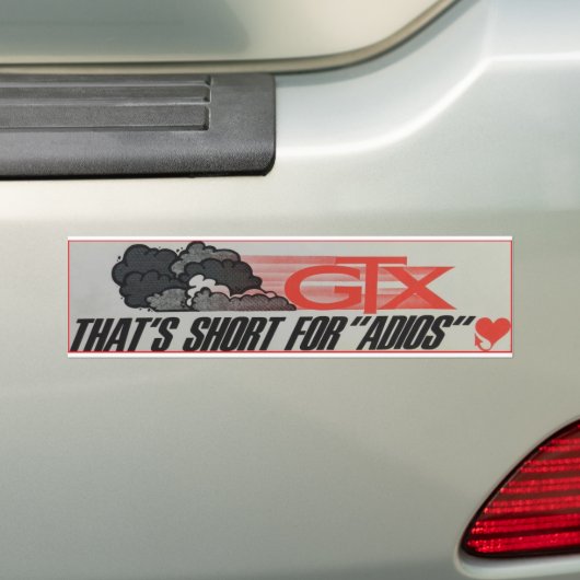  GTX Bumpersticker (Op auto)