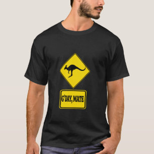 Gu2019Dag Kangoeroe Wegbord Grappig Australisch T-shirt