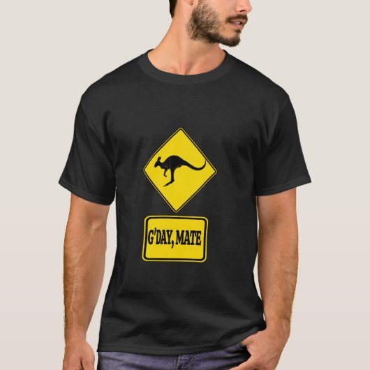 Gu2019Dag Kangoeroe Wegbord Grappig Australisch T-shirt (Voorkant)