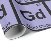 Gu - Gum Drops Chemistry Periodic Table Symbol Cadeaupapier (Rol Hoek)