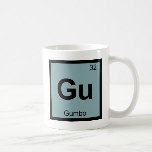 Gu - Gumbo Scheikunde Periodiek Systeem Symbool Koffiemok