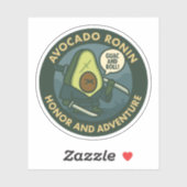 Guac And Roll Samurai Avocado Grafisch Sticker (Vel)