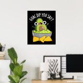 Guac Dip You Say Funny Guacamole Dip Pun Dark BG Poster (Thuiskantoor)