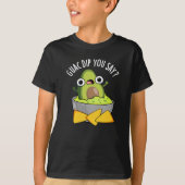 Guac Dip You Say Funny Guacamole Dip Pun Dark BG T-shirt (Voorkant)