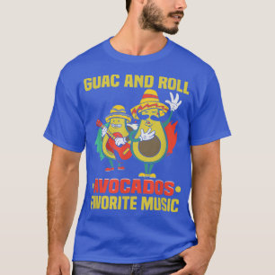 Guac en Roll Avocados favoriete muziek Avocado T-shirt