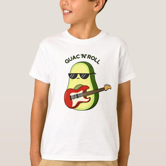 Guac en Roll Grappige avocado woordspeling T-shirt (Voorkant)