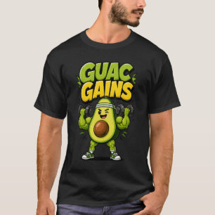 Guac Gains Grappige Avocado Fitness Gym T-shirt
