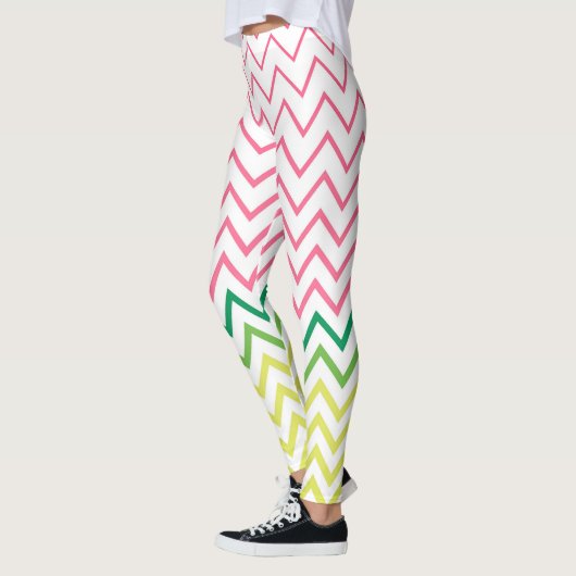 Guac & Glow: Multi-Color Chevron Leggings (Links)