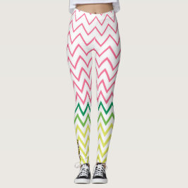Guac & Glow: Multi-Color Chevron Leggings