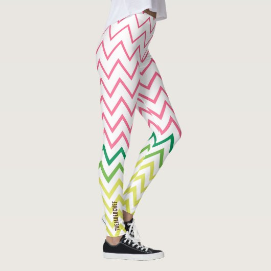 Guac & Glow: Multi-Color Chevron Leggings (Rechts)