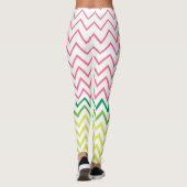 Guac & Glow: Multi-Kleur Chevron Leggings (Achterkant)