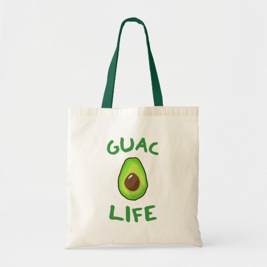 GUAC (Guacamole) LIFE - Groen Tote Bag (Voorkant)