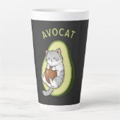 Guac Meow-modus Latte Mok (Voorkant)