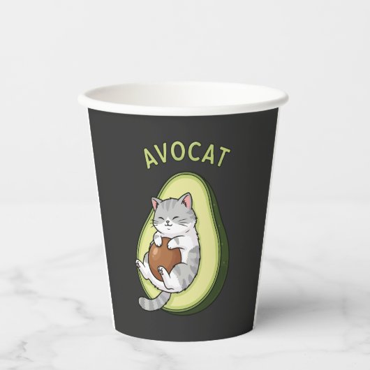 Guac Meow-modus Papieren Bekers (Voorkant)