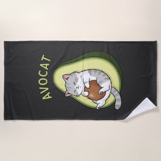 Guac Meow-modus Strandlaken (Voorkant)