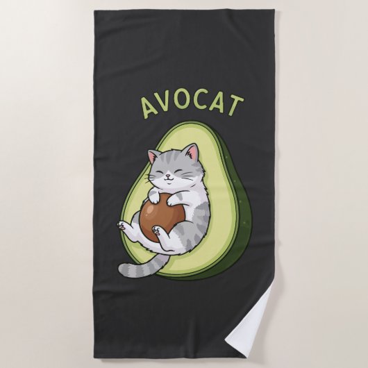 Guac Meow-modus Strandlaken (Voorkant)