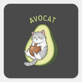 Guac Meow-modus Vierkante Sticker