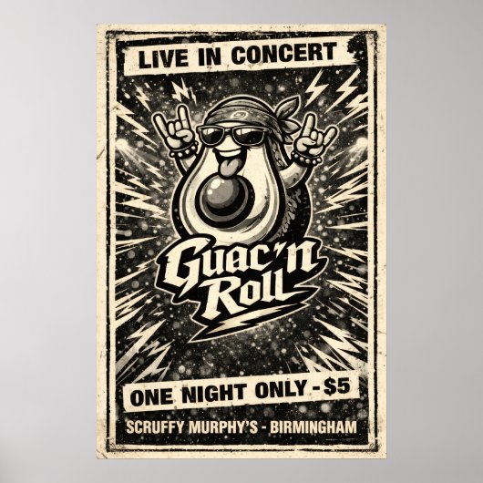 Guac 'n Roll - Guac Pack - Foodie Fiends Poster (Voorkant)