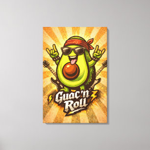 Guac 'n Roll - Guac Pack - Foodie Vrienden Canvas Afdruk