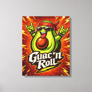 Guac 'n Roll - Guac Pack - Foodie Vrienden Canvas Afdruk