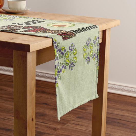 guac resistance table runner korte tafelloper (Voorbeeld)