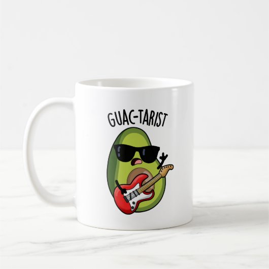 Guac-tarist Funny Avocado Pun Koffiemok (Links)