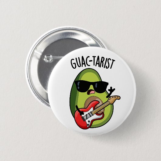 Guac-tarist Funny Avocado Pun Ronde Button 5,7 Cm (Voorkant /achterkant)
