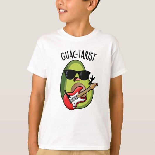 Guac-tarist Funny Avocado Pun T-shirt (Voorkant)