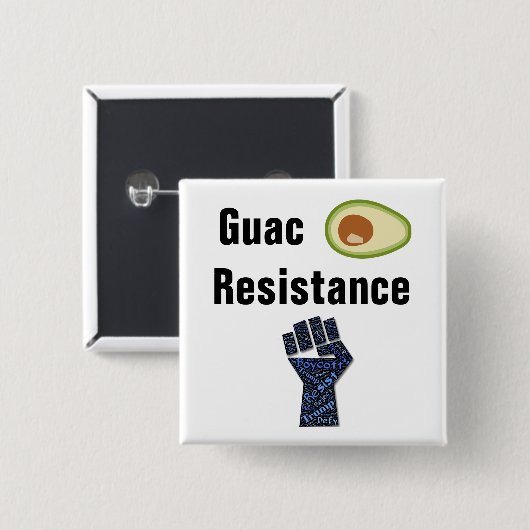 Guac Weerstands Knop Vierkante Button 5,1 Cm (Voorkant /achterkant)