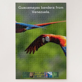 Guacamayas bandera uit Venezuela puzzel. Legpuzzel