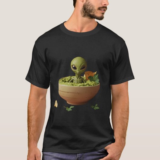 Guacamole Alien – Grappige Avocado Dip Kunst T-shirt (Voorkant)