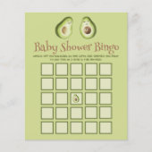 Guacamole Avocado Baby shower Bingo Game (Voorkant)