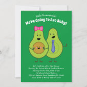 Guacamole Avocado Baby shower Co-Ed Genderneutraal Kaart (Voorkant)