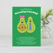 Guacamole Avocado Baby shower Co-Ed Genderneutraal Kaart (Staand voorkant)