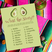 Guacamole Avocado Baby shower Story Game
