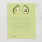 Guacamole Avocado Baby shower Story Game (Achterkant)