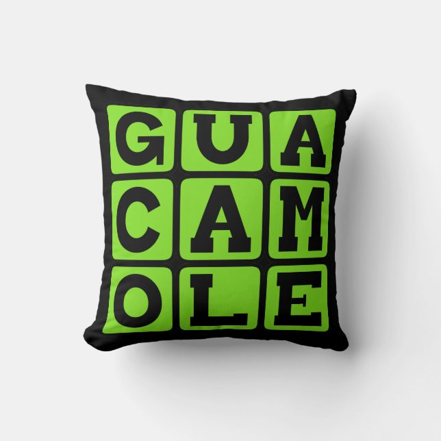Guacamole, Avocadodip Kussen (Voorkant)