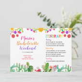 GUACAMOLE CACTUS Weekend Itinerary Uitnodiging (Staand voorkant)