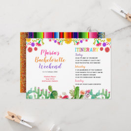 GUACAMOLE CACTUS Weekend Itinerary Uitnodiging