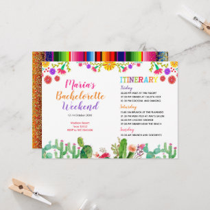 GUACAMOLE CACTUS Weekend Itinerary Uitnodiging