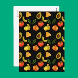 Guacamole en Tortilla Chips Briefkaart