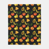 Guacamole en tortilla-chips die het patroon herhal fleece deken (Voorkant)