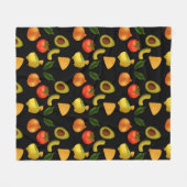 Guacamole en tortilla-chips die het patroon herhal fleece deken (Voorkant (Horizontaal))