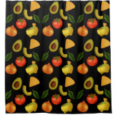 Guacamole en Tortilla Chips Douchegordijn (Voorkant)