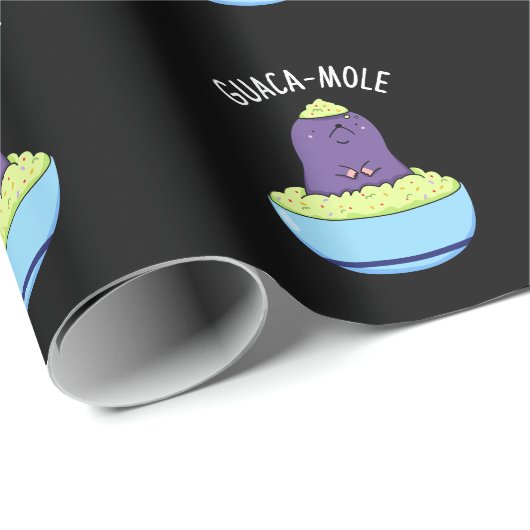 Guacamole Funny Mole in Guacamole dip donker BG Cadeaupapier (Rol Hoek)