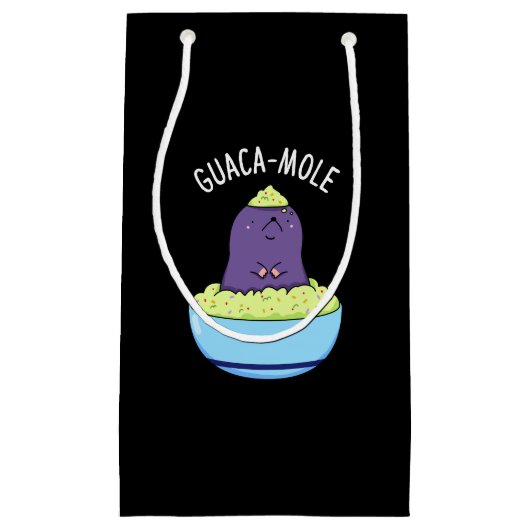 Guacamole Funny Mole in Guacamole dip donker BG Klein Cadeauzakje (Voorkant)