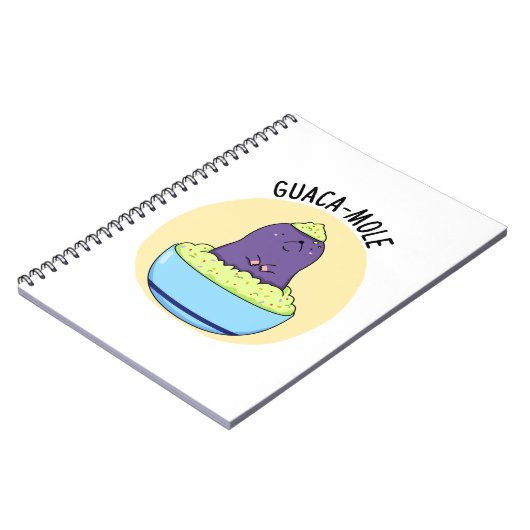 Guacamole Funny Mole in Guacamole Dip PUn Notitieboek (Linkerzijde)