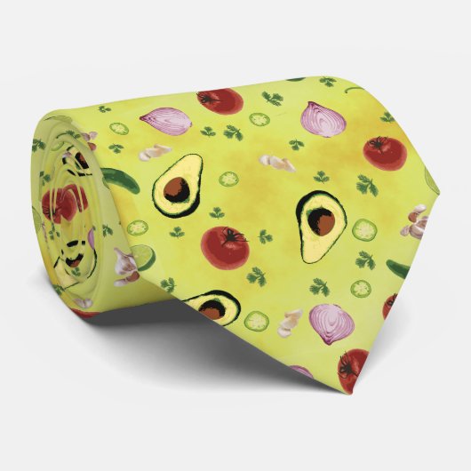 Guacamole Ingredients Stropdas (Opgerold)