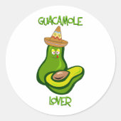 Guacamole Lover Ronde Sticker (Voorkant)